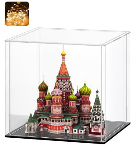 Huijintao Acryl Vitrine/Schaukasten/Display Case/Display Box für Figuren, Sammlerstücke | Selbstmontage (30x30x30 cm)