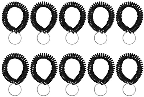 Aspire 50 PCS Spirale Poignet Porte-clés, Bracelet Poignet Bobines | Extensible en Plastique, pour les gymnases, la plage, le sauna, les hôtels