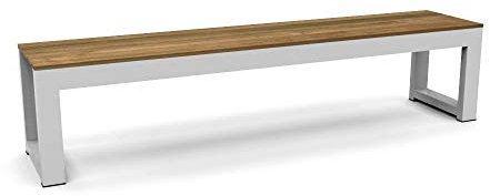 Gartenbank Edelstahl Careser Teakholz massiv Maße (B x H x T) 150 x 45 x 40 cm