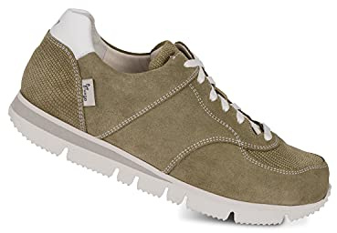 UXGO Olivia Damen Hallux Schnürschuh aus Veloursleder, Passform G + H, Sneaker mit Einlegesohle, Schuhe für Damen mit stoßdämpfender Leichtzellsohle, geeignet bei Hallux Valgus
