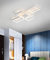 LED Deckenleuchte 65W LED Deckenlampe Wohnzimmer Dimmbar 3000K-6500K mit Fernbedienung Schlafzimmer Lampe Eckig Esszimmerlampe Led Flur Küchelampe Platz Aluminium Deko Kronleuchter L80cm (Weiss1)