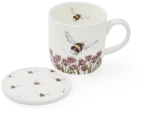 Wrendale Designs - 'Flight of The Bumblebee' Mug and Coaster Set
