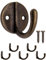 Fuxxer 5 ganci appendiabiti, ganci da parete, design classico, bronzo