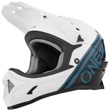 O'NEAL | Mountainbike-Helm | Kinder | MTB Downhill | ABS Schale, Lüftungsöffnungen für optimale Belüftung & Kühlung, Robustes ABS | Sonus Youth Helmet Split V.22 | Schwarz Weiß | Größe M