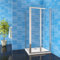 Acezanble 860mm Bi Fold Shower Door Enclosure Glass Screen Walk in Cubicle with 760mm Side Panel