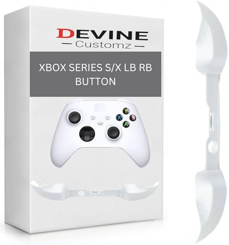 DevineCustomz® Xbox Series S X Controller Lb Rb Bumper Replacement Top Button All Colour's (White)