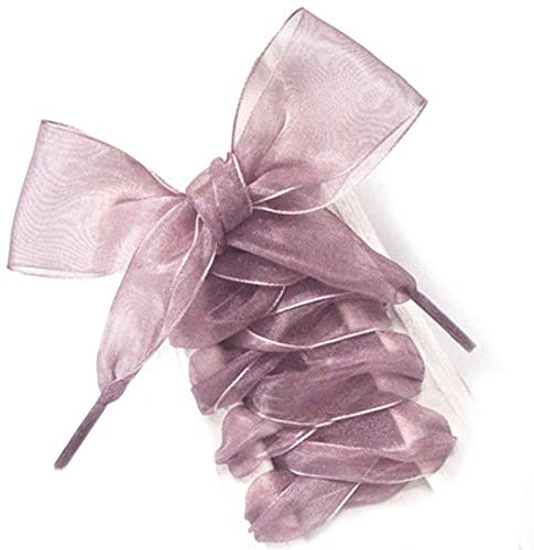 GIVBRO Lacets de chaussures en satin et mousseline de soie pour enfants et adultes - 130 cm - Rose foncé