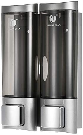 Irishom 200mlx2 Manuale Dispenser di sapone liquido,Dispenser di shampoo doccia a doppia testa di parete,Dispenser di lozione,per bagno del bacino dell'hotel