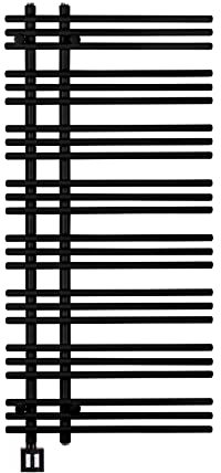 anapont elektrischer Designbadheizkörper - schwarz - Timer-Funktion - Handtuchheizkörper - Badheizung elektrisch - Elektrobadheizkörper - Made in Germany (KTX3, 1300h x 600b)