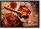 Pixxprint Edler Whiskey mit Zigarre, Poster im Bilderrahmen, Format: 38x30cm, Kunstdruck gerahmt