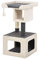 GOPLUS Arbre à Chat 80 CM en Bois Recouvert Peluche, Poteaux en Sisal, Nid Confortable, Beige