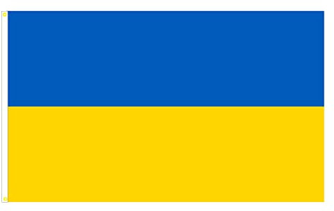 Ukraine Fahne 90x150 cm mit Messingösen - 100g/m² Premium Polyester, UV-beständig & Windfest für Garten, Veranstaltungen von OZSENFLINT