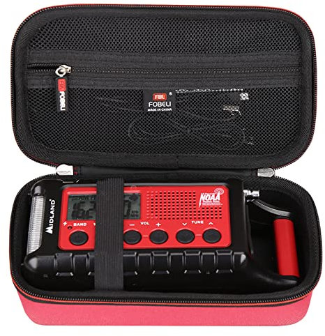 FBLFOBELI Hard EVA Storage Case Compatible with Midland ER310 / ER210 /ER300/ER50 Emergency Crank Weather AM/FM Radio, Portable Travel Container Bag (Case Only)