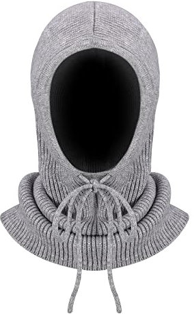 TAGVO Sturmhaube Stricken Gesichtsmaske, Balaclava Winter Nackenwärmer Winddicht, Mütze Schal 2 in 1, Winddichter Hut für Männer und Frauen, Universal Größe Alltagskleidung