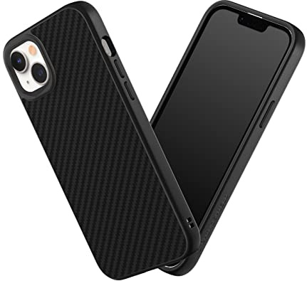 RhinoShield Case kompatibel mit [iPhone 14 Plus] | SolidSuit - Stoßdämpfende & schlanke Schutzhülle mit Premium Finish - 3.5 Meter Fallschutz - Karbonfaser Textur