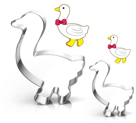UKoosien Martinsgans Ausstecher Set-2 Stück- Groß 16cm-Klein 9cm-Plätzchen Ausstecher Hherbst für Kinder