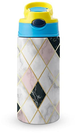 Thermoskanne 500Ml Marmor Isolierflasche Thermobecher Vakuum Isolierte Für Schule Fahrrad Sport