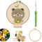 SYXLS Stickerei Starter Kit, DIY Erwachsene Anfänger Stickkits, Stanznadel-Stickerei-Starter-Kits mit Anleitung, Einfädler-Werkzeug für Stanznadel, Stickteppich, Stanzen und Knicknadel