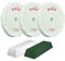 SALI 3er Pack Polierscheiben für Tischschleifer 200mm schwabbelscheibe Baumwolle 50 lagig Polierpaste Kit Perfekt für Metall, Auto, Schmuck, 16mm Dornloch Bohrmaschine, Winkelschleifer kompatibel