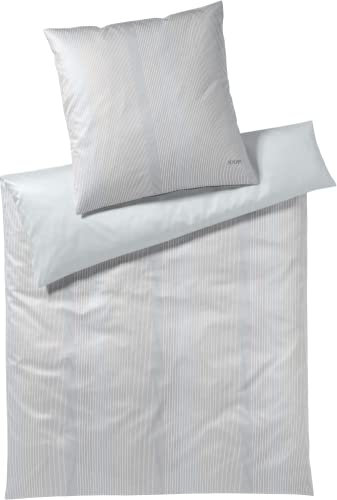 JOOP! Satin Bettwäsche Groove 4107 | 9 Silber - 135 x 200