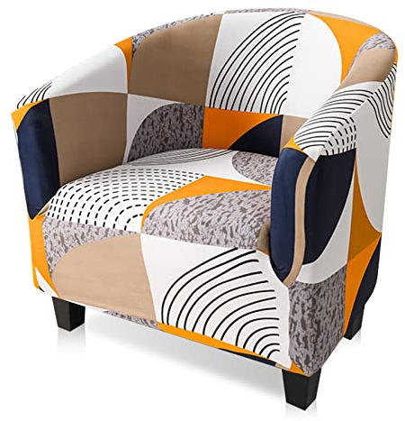 YUANZ Abdeckung für Clubsessel, hochelastischer Wannensessel-Bezug, Universal-Spandex-Muster, Sessel, Sofabezug, Couch-Schonbezug für Wohnzimmer, Club-Bartheke (A)