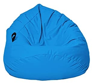 MILLINDABAG Kastanie Tropfenform Sitzsack für Kinder Jugendliche und Erwachsene Beanbag Kissen Indoor & Outdoor Gaminggeignet bereits gefüllt Sitzkissen Bodenkissen (Hellblau, XL-Durchmesser 77 cm)