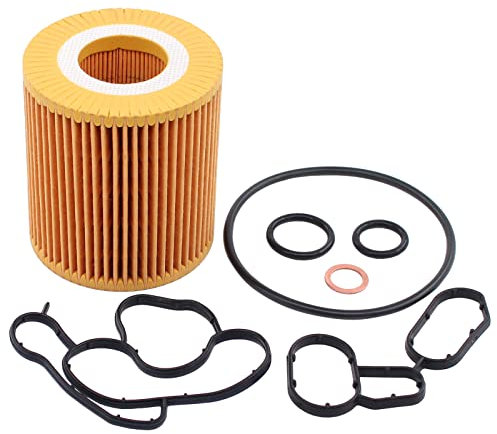 Doo Engy Ölfiltergehäuse Dichtungssatz Ölfilter Ölkühler Dichtung Ölfiltergehäuse Motorölfilter Gehäuse O-Ring für 1er E87 E81 E88 E82 3er E46 E90 E93 E92 E91 5er E60 E61 X1 E84 X3 E83 Z4 E85