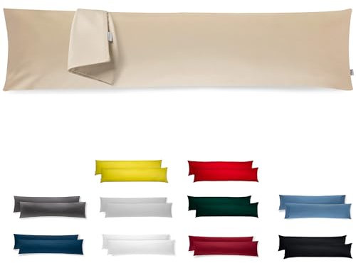 Seitenschläferkissen Bezug 40 x 145 Mikrofaser Premium 2er Set Kissenbezug Deko für Kissen Bett/Sofa Stoff Weicher Resistent Hypoallergen Anti-Milben Kopfkissenbezug Verdecktem Zip Voll Waschbar
