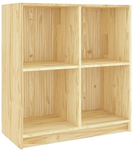 vidaXL Massivholz Kiefer Sideboard Bücherregal Beistellschrank Schrank Standregal Regal Mehrzweckschrank Standschrank Bücherschrank 70x33x76cm