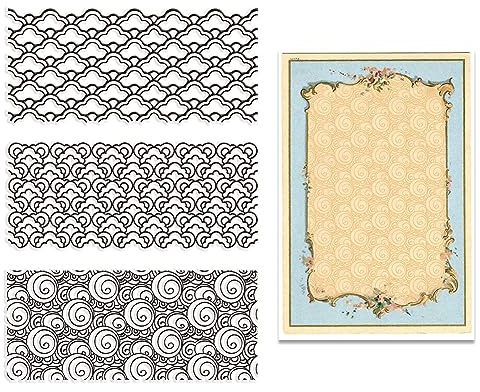 craspire Wolkenhintergrund, Transparenter Gummistempel, Regelmäßiger Transparenter Silikon-Siegelstempel Für Journaling, Kartenherstellung, DIY, Scrapbooking, Handgefertigtes Fotoalbum, Notizbuch