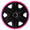 Luckyberg Radkappen 15 Zoll Fast Lux | Radzierblenden 4er-Set für die meisten Automarken und Stahlfelgen, Zierkappen in vielen Farben. Felgenabdeckung für Autofelgen. (15 - ROSA)