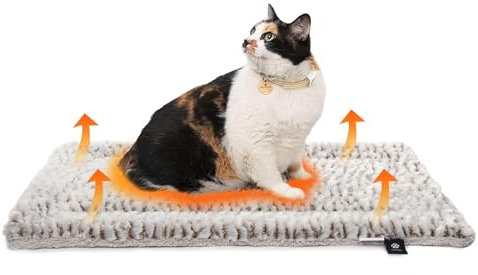 Mora Pets Katzendecke für Katze Selbstheizende Decke Katze Katzenbett Waschbar Selbstwärmend Wärmedecke Katzen Katzenkissen Flauschig und Weich 70 x 46 cm