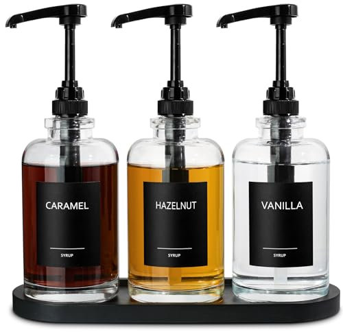 ALPIRIRAL Lot de 3 distributeurs de sirop de café