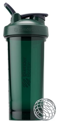 BlenderBottle Shaker Bottle Pro Series Perfect for Protein Shakes and Pre Workout, 28-Ounce, Full-Color Green