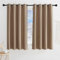 KGORGE Rideau Court - Rideaux Occulants, Rideau Opaque, Rideaux Cuisine pour Chambre Enfants/Adultes avec Œillets, Decoration Maison Petite Fenetre, 140x135 cm, 2 Pièces, Moka
