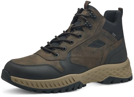 s.Oliver Herren Sneaker hoch mit Fütterung Wasserabweisend Freizeit, Braun (Brown Comb.), 45 EU