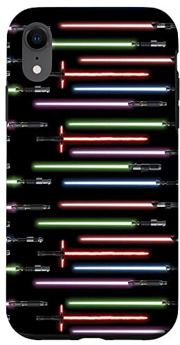 Hülle für iPhone XR Star Wars Lightsabers Print Neon