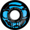 Bones Wheels Mummy Skulls 100A Skateboard-Räder, 53 mm, V5 Sidecut, Schwarz, WSBABMSV553001X4