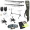 FISH-XPRO Karpfen Set Plus 2-Rod - Karpfenrutenset Schwarz - 96-teilig - Bissanzeiger - Swinger - Rodpod - Hintere Stützen - Fehlerbehebung - Extra Erweitert - Alles was Sie Brauchen!