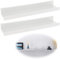 LS-LebenStil Wandregal Wandboard Eksjö 2-Fach Weiß 45cm Kunststoff Deko Regal Freischwebend Küchenregal Bücherregal Wandboard Ablageboard Gewürzregal Dekoregal Schweberegal Deko