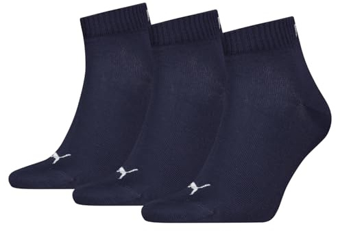 PUMA Unisex Plain Recycled Cotton Quarter Sock (3er Pack)