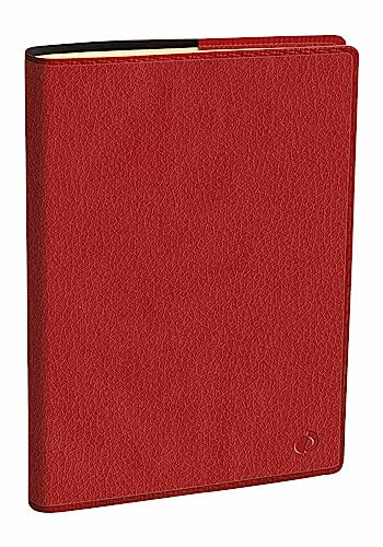 Quo Vadis 195086Q Kalender PLAIN Italienische Sprache Jahr 2026 Farbe Bordeaux Format 10 x 15 cm monatlich 12 Monate Januar - Dezember weißes Papier mit Adressbuch Einband abnehmbar aus Synthetik