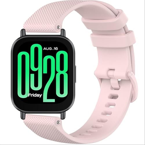 GIOPUEY Cinturini Compatibile con Xiaomi Redmi Watch 5 Active/5 Lite, Morbido Silicone Cinturino [Resistente all'Usura] [Traspirante] - Pink