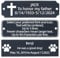 QIPAN Custom Engraved Metal Name Plate,Personalized Name Plaque,Thickened Brushed Metal Custom Laser Engraving Plaques with Adhesive or Hole(with screws) (Black, Large)