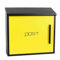 SCBTGKLN Briefkasten, Briefkasten Anthrazit, Postkasten, Briefkasten Schwarz, Briefkasten Personalisiert, Postkasten Anthrazit, Abschließbarer Wandbriefkasten, for das Heimbüro(Yellow)
