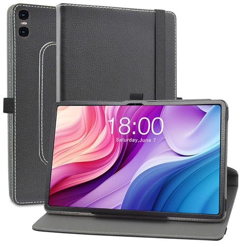 MAMA MOUTH Funda para TECLAST T40HD Funda,Cuero Sintético Rotación de 360 Grados de Función de Soporte Case Coque para TECLAST T40HD 10.4 Pulgadas Tablet,Negro