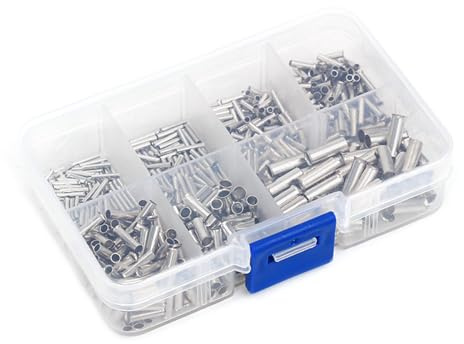600 Teile/satz Verbesserte Aderendhülsen Crimp Pin Terminals Kupfer Aderendhülsen Set Nicht Isolierte Kabel Hülse Set Anschlüsse