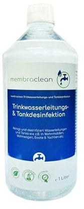 1 Liter membraclean Trinkwasserleitungs- und Tankdesinfektion - Zur Desinfektion & Reinigung von Wasserleitungen & Wassertanks im Wohnmobil, Boot, Yacht, Reisebus etc.