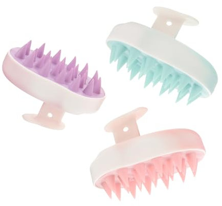 Beavorty 3stücke Haarpeeling Und Kopfhaut Massagegerät Handbetrieben Shampoobürste Für Dusche Tpe Material Für Kopfhautpflege Geeignet Für Verschiedene Haarlängen