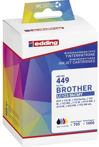 Druckerpatronen Multipack ersetzt Brother LC123 BK/C/M/Y